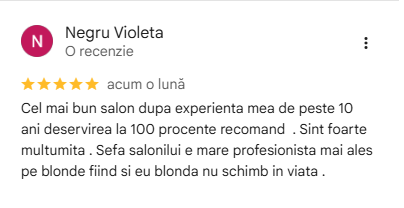 Recenzie Google de la Negru Violeta