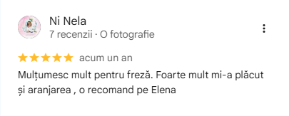 Recenzie Google de la Ni Nela